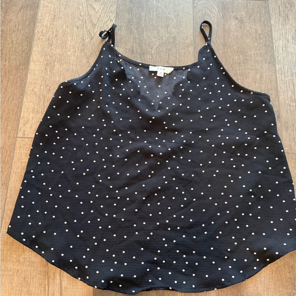 Black and White Polka Dot Camisole